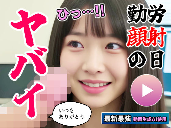 【d_508227】【AIヤバイ動画】勤労顔射の日〜社長自ら社員に感謝の顔射〜